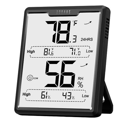 DOQAUS Digital Hygrometer Room Thermometer Indoor, Humidity Meter by DOQAUS