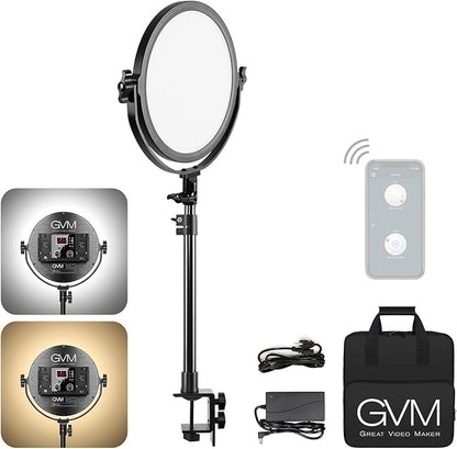 GVM Desk Mount LED Video Light, Bi-Color Professional Light by GVMGreatVideoMaker