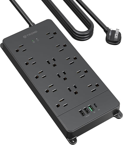 TROND Surge Protector Power Strip, 10ft Heavy Duty Extension Cord by TRONDOfficial