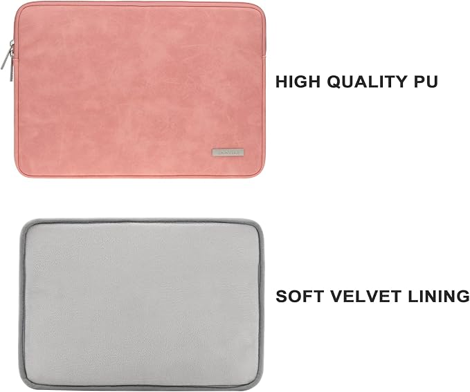 RAINYEAR 13 Inch Laptop Sleeve PU Suede Leather Case Water Resistant Cover - Image 2