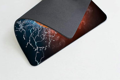 Water and Fire Balls Marble Mouse pad Customized Mousepad Non-Slip Rubber Base - Image 3