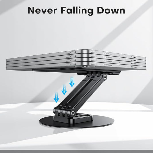 OMOTON Tablet Stand for iPad, Adjustable Tablet Holder for Desk, Portable - Image 2