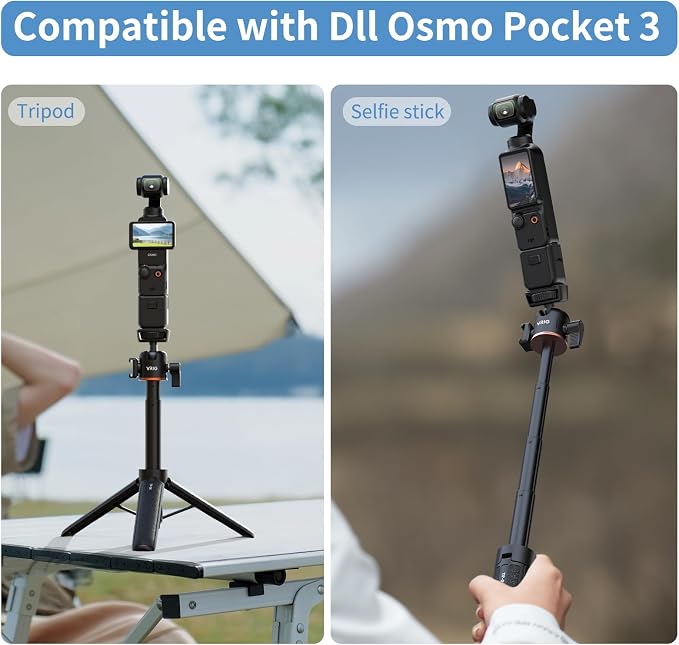 VRIG 21.6" Extension Pole Tripod, Mini Selfie Stick Tripod Stand Handle Grip - Image 4