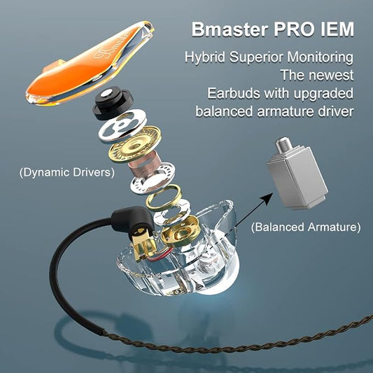 BASN in-Ear Monitors, Bmaster Triple Driver HiFi Stereo Noise-Isolating - Image 2