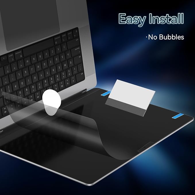 360° Privacy Screen for MacBook Pro 14 Inch, 4 Way Privacy Anti Glare Blue - Image 6