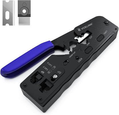 VCELINK RJ45 Crimp Tool, All-In-One Ethernet Pass Through Crimper - Image 8