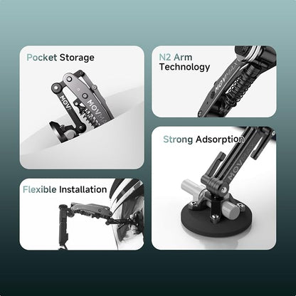 MOVMAX Blade Arm for DJI Pocket 3, Insta 360, and GoPro Hero 12 Cameras - Image 6