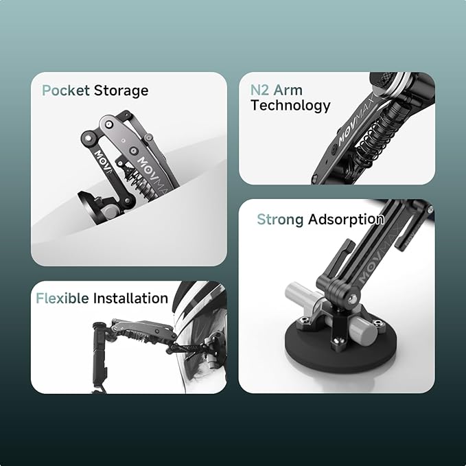 Movmax Blade Arm for DJI Pocket 3, Insta 360, and GoPro Hero 12 Cameras - Image 5