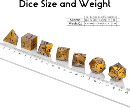 DNDND Flower Metal DND Dice - Image 5