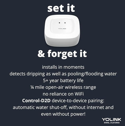 YoLink Water Leak Starter Kit: Hub + 6 Leak Sensor 1, LoRa Long-Range, - Image 7