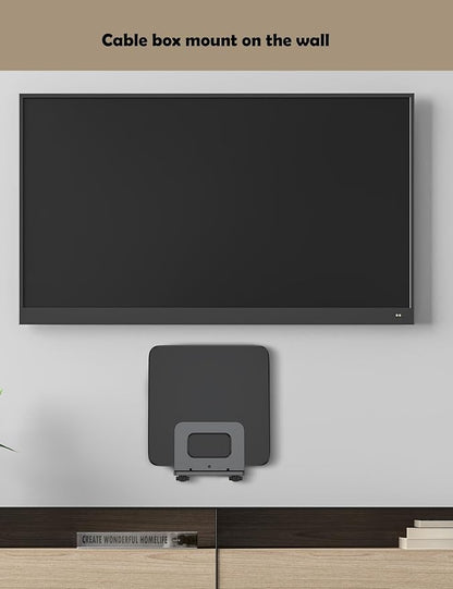 Cable Box Wall Mount for WiFi Router/Modem Shelf for Apple TV/ROKU, Compatible - Image 5