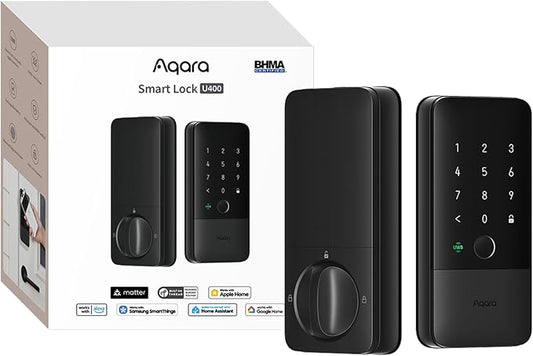 Aqara UWB Smart Lock U400, Matter Over Thread, Apple Home Key, Fingerprint by Aqara