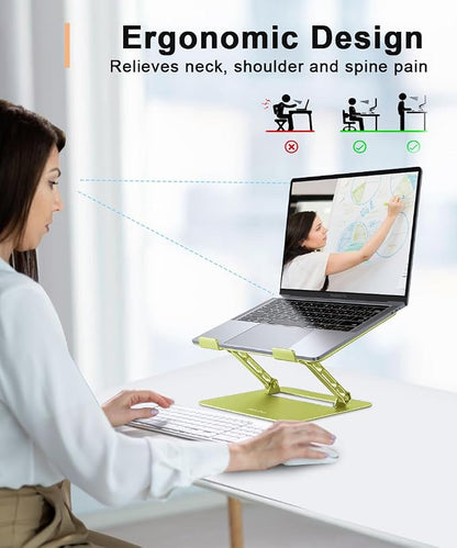 Laptop Stand for Desk, Adjustable Laptop Stand Holder and Riser, Foldable - Image 2