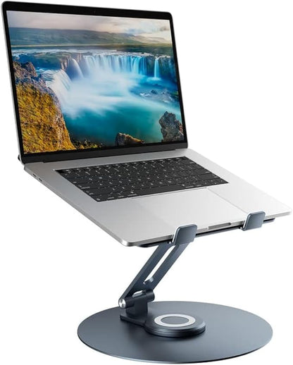 Swivel Laptop Stand for Desk, Adjustable Height Aluminum Computer Stand by Epherie