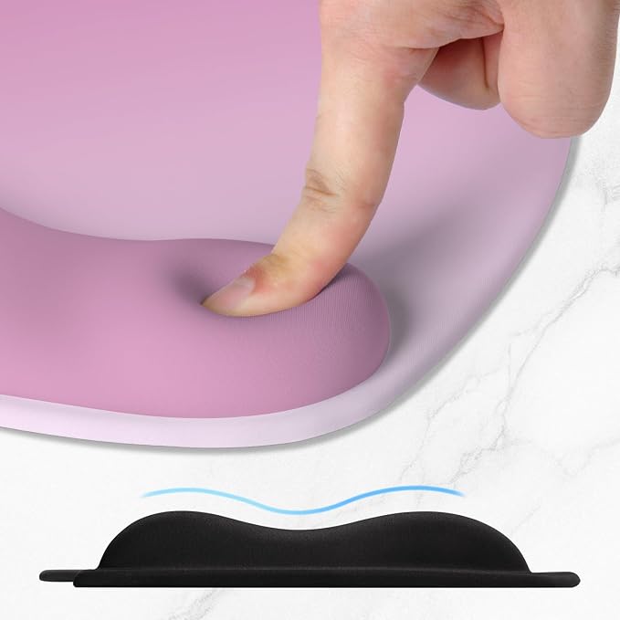 ITNRSIIET Ergonomic Mouse Pad, Cushioned Gel Wrist Rest, Non-Slip Base - Image 4