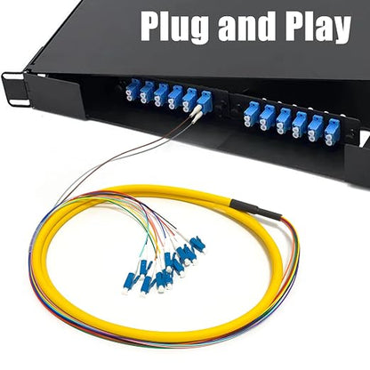 4Pack LC UPC 12 Fibers OS2 Single Mode Bunch Fiber Optic Pigtail, SingleMode - Image 4