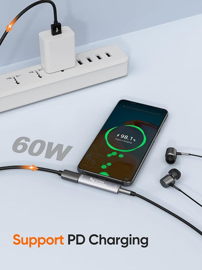 CableCreation USB C to 3.5mm Headphone and Charger Adapter, 2 in 1 Type-C to - Image 4