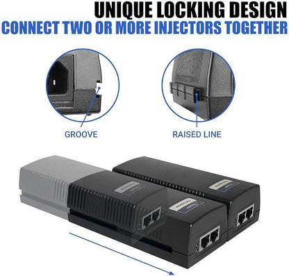 BV-Tech Gigabit Power Over Ethernet PoE+ Injector | 30W | Plug & Play | up to - Image 4