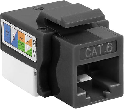 Cmple - Cat6 Keystone Jack Insert Punch Down RJ45 Connectors RJ45 90 Degree - Image 3
