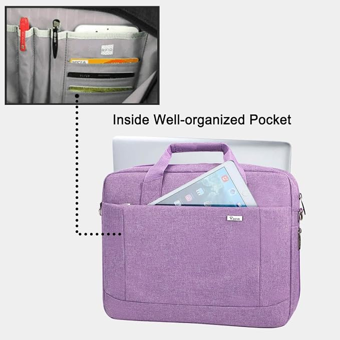 Voova Laptop Bag Case 17 17.3 Inch Computer Sleeve Messenger Bag - Image 4