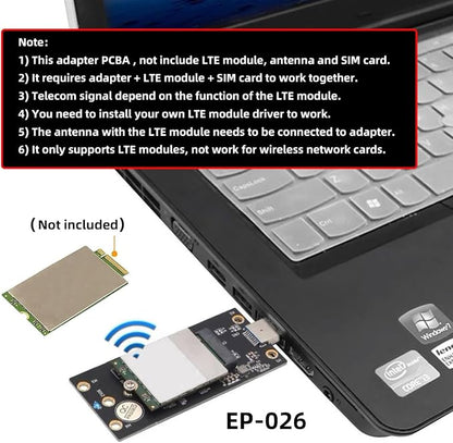 M.2 Key-B WWAN to USB 3.0 Adapter Riser Card w SIM Slot - Image 9
