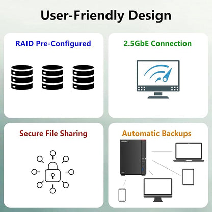 BUFFALO LinkStation 720 4TB 2-Bay Home Office Private Cloud Data Storage - Image 8