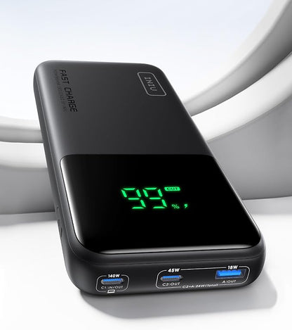 INIU 140W Power Bank, Compact 25000mAh High Capacity Laptop Portable Charger by INIU