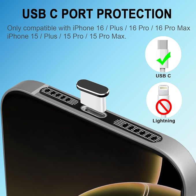 USB C Dust Plug, 10 Pack USB C Port Cover, Phone Speaker Dust Cover and Type C - Image 4