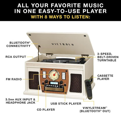 Victrola Navigator 8-in-1 Bluetooth Record Player - Image 2