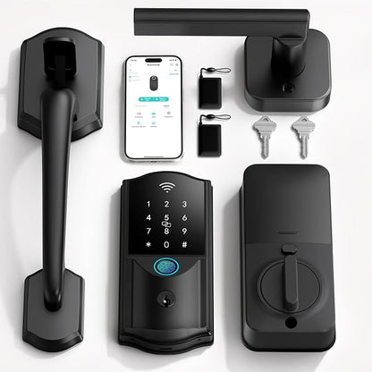 Built-in WiFi Smart Lock with Handle Set by Unknown