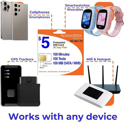 SpeedTalk Mobile $5 Prepaid Wireless Pay Go Plan - Image 2