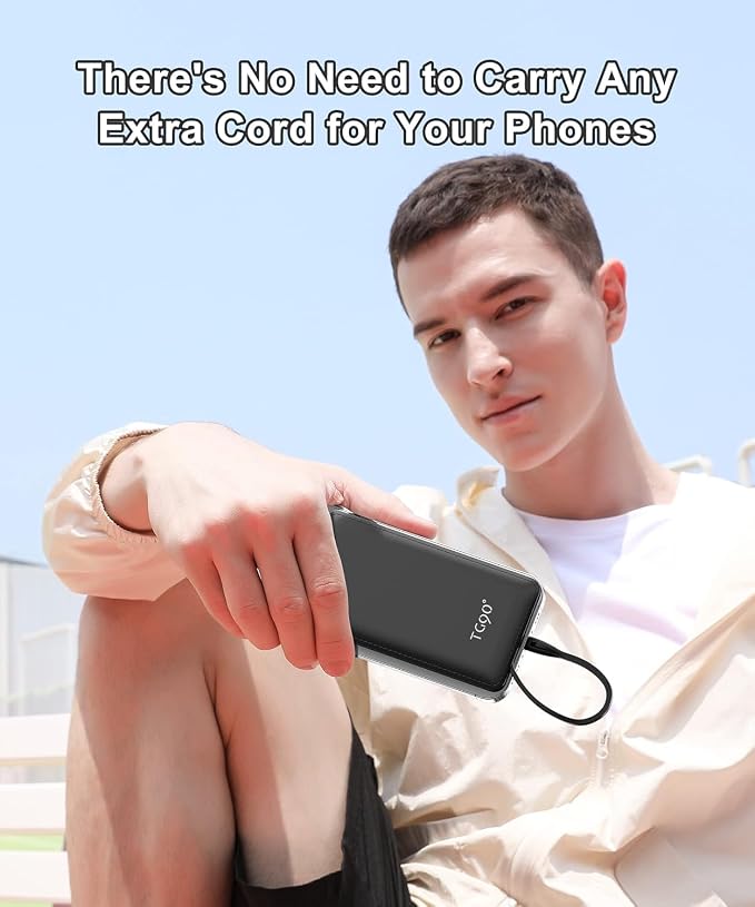 TG90° 2 Pack 10000mAh Portable Charger Slim Power Bank - Image 4