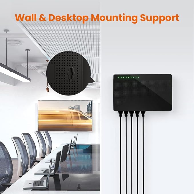 Tenda SG108, 8-Port Gigabit Ethernet Switch, Unmanaged Network Hub, Ethernet - Image 8