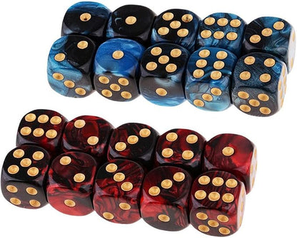 20PCS Polyhedral Dice D6 Dice 16mm Acrylic 6 Sided Dice Game Dice - Image 9