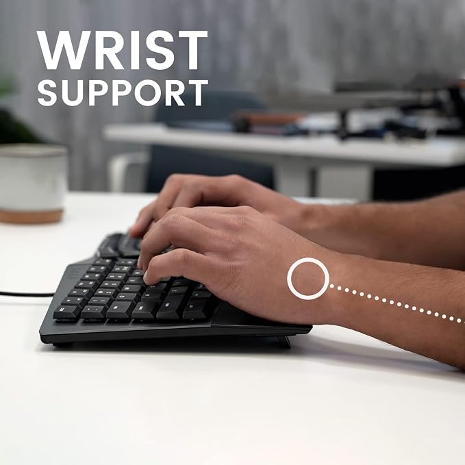 Perixx PERIBOARD-535BL Wired Ergonomic Mechanical Full-Size Keyboard - Image 5