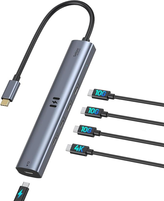 10Gbps USB C Hub with 4K@60Hz Video Display, Selore 5 Ports USB C Splitter by SeloreS-Global