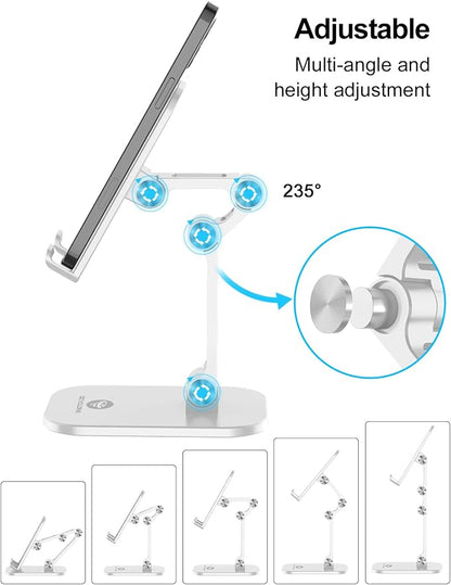 OCYCLONE Phone Stand, Adjustable Height and Angle Foldable Cell Phone Stand - Image 2