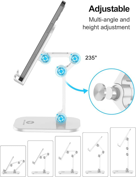 OCYCLONE Phone Stand, Adjustable Height and Angle Foldable Cell Phone Stand - Image 2