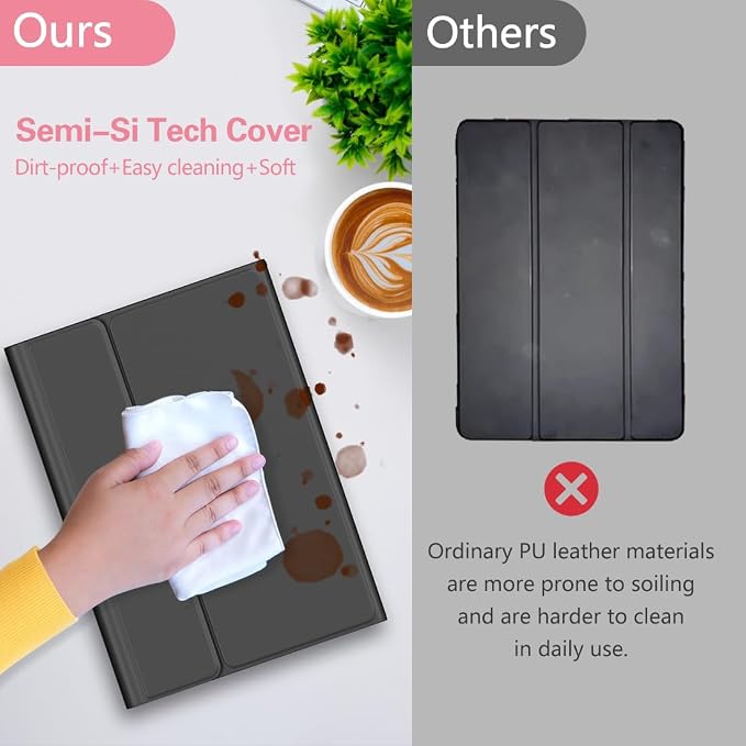 Galaxy Tab A9 Plus Case with Keyboard 5G 11 Inch 2023, 7 Color Backlit - Image 3