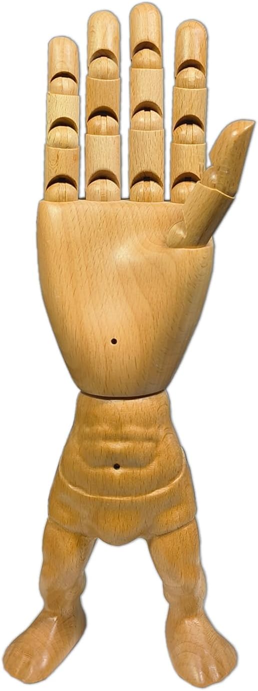 Hand Model, Wood Hand for Nails, Drawing Wooden Hand, Wooden Mannequin by Unknown