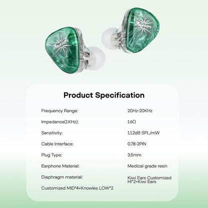Linsoul Kiwi Ears Orchestra Lite Performance Custom 8BA in-Ear Monitor IEM - Image 5