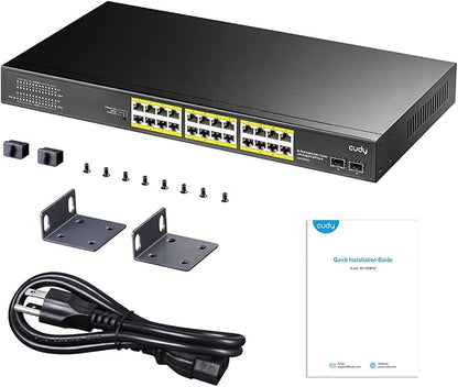 Cudy 24 Gigabit Ethernet Unmanaged PoE+ Switch, 24 * 100/1000Mbps PoE+ Ports - Image 9