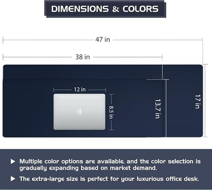 Aothia Leather Desk Pad Protector, Office Desk Mat, Large Mouse Pad, Laptop - Image 3