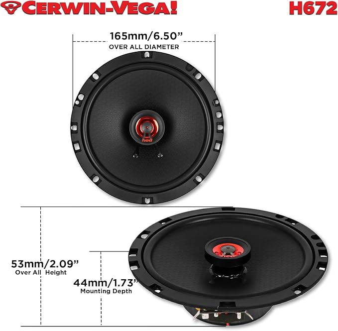 CERWIN-VEGA! HED 2025 Edition -6.75" Coaxial Speaker-H672 - Image 5