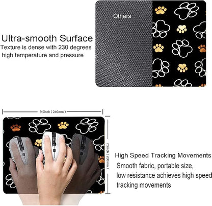 Hokafenle Mouse Pad, Cute Dog Paw Mouse Pad Design, Mouse Mat Square Waterproof - Image 3
