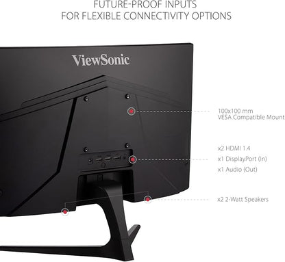 ViewSonic VX2418C 24 Inch 1080p 1ms 180Hz Curved Gaming Monitor - Image 6