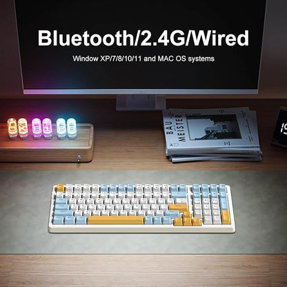 Wireless Mechanical Keyboard, Triple Mode 2.4G/USB-C/BT Gaming Keyboards 100 - Image 3