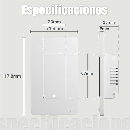 MOES Smart 4 Gang Light Switches, 2.4GHz Wi-Fi Single Pole Switch, Neutral Wire - Image 7
