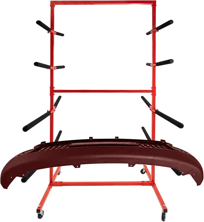 Mobile Bumper Storage Rack, 8 Pairs of Arms Double Sided Bumper Stand by Hymula