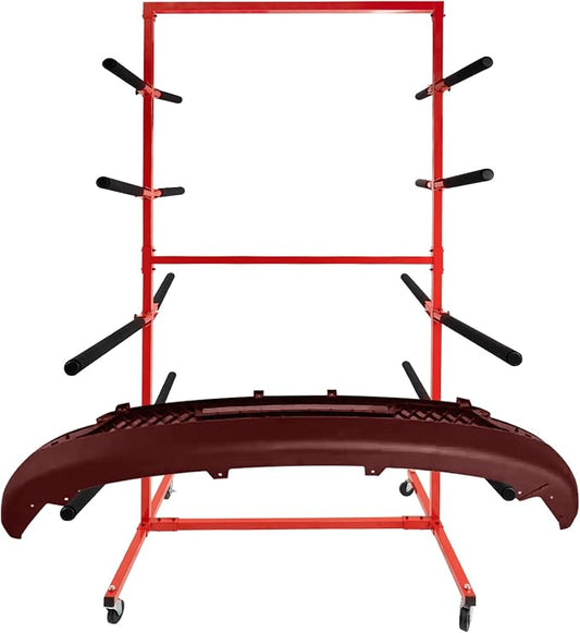 Mobile Bumper Storage Rack, 8 Pairs of Arms Double Sided Bumper Stand by Hymula